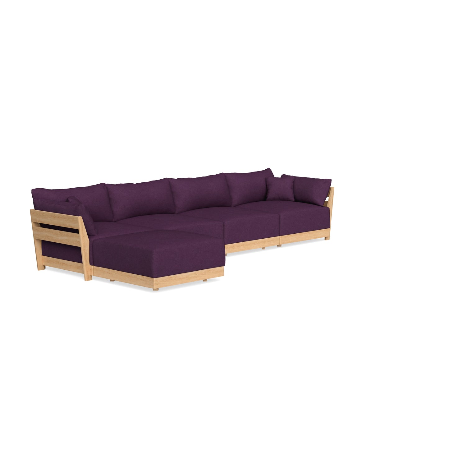 Slipcover Only - Modular Bondi 4-Seater Sectional in Aubergine