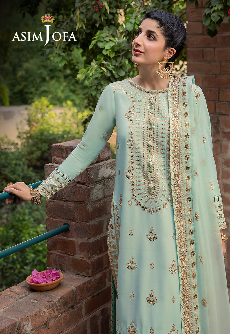 AJSW-11 EMBROIDERED LAWN SILK 3 PCS