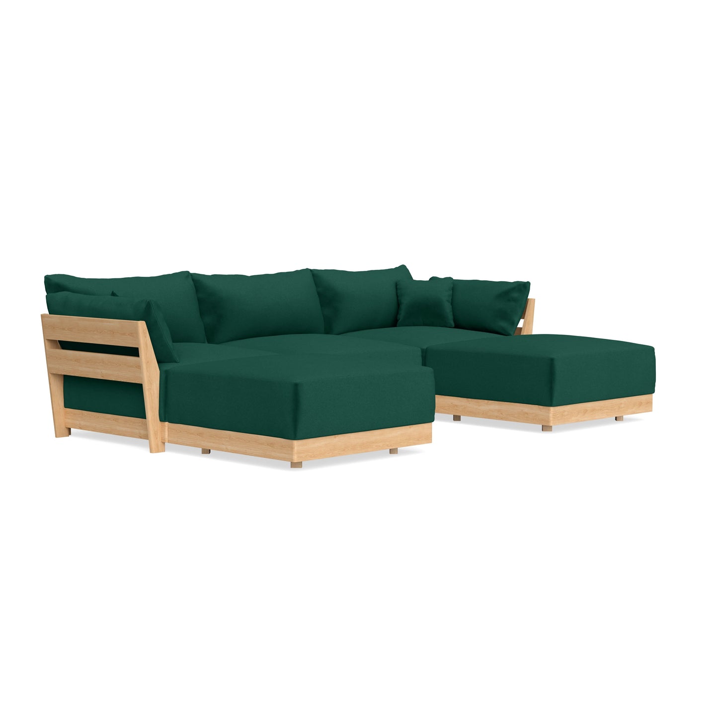 Slipcover Only - Modular Bondi 3-Seater U-Sectional in Evergreen