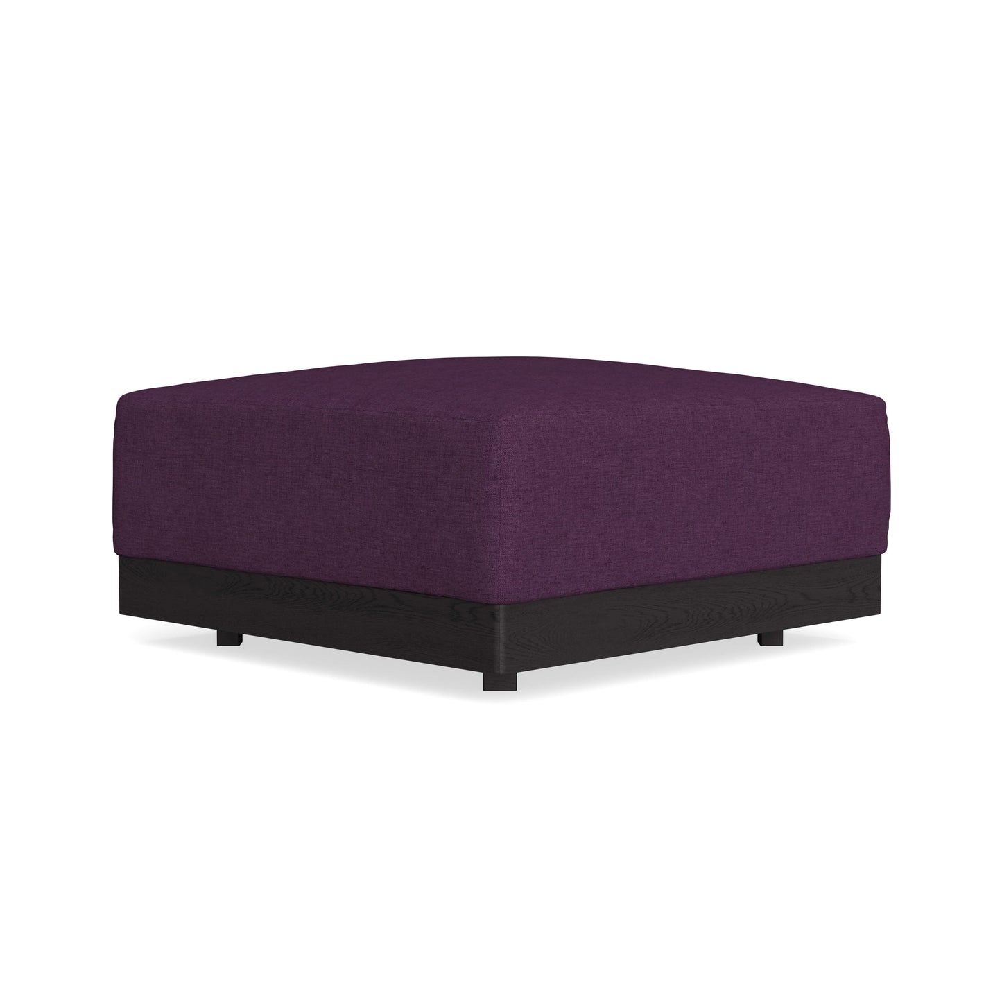 Modular Bondi Black Ottoman in Aubergine | Memory Foam Blend