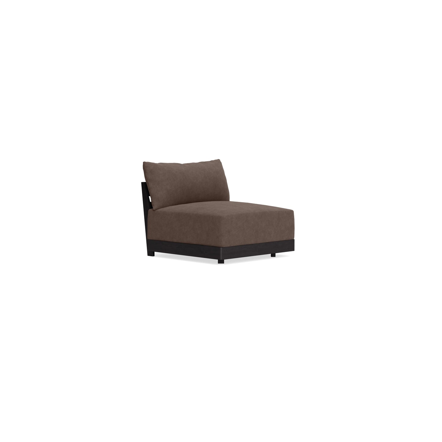 Modular Bondi Black Armless Chair in Chocolate | Classic Blend