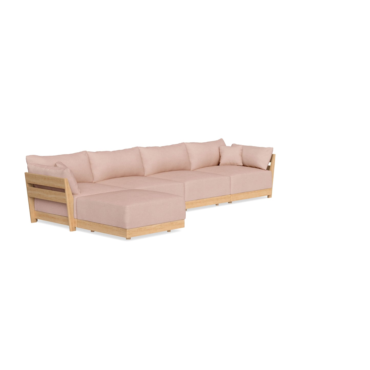 Slipcover Only - Modular Bondi 4-Seater Sectional in Rose Quartz