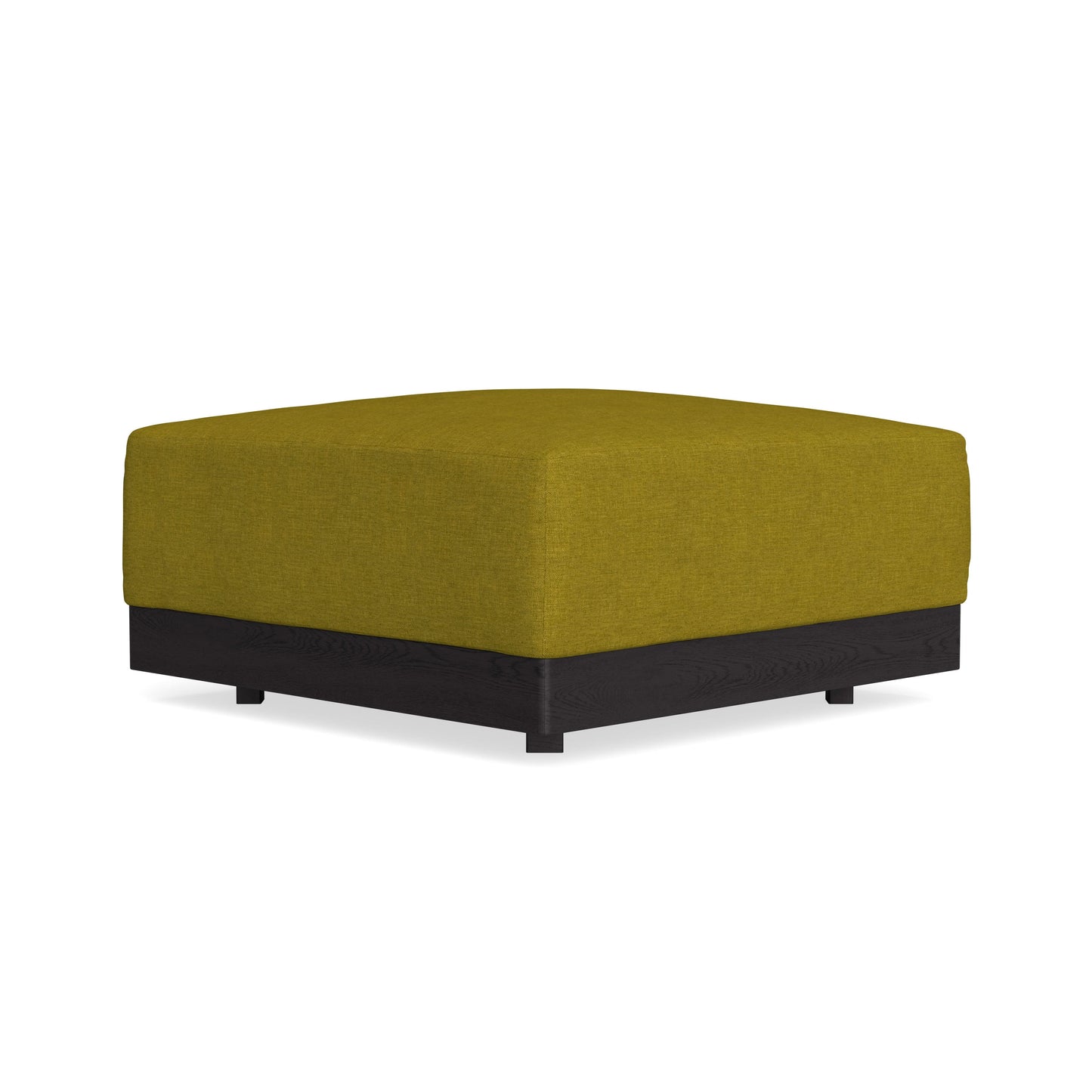 Modular Bondi Black Ottoman in Olive Green | Memory Foam Blend