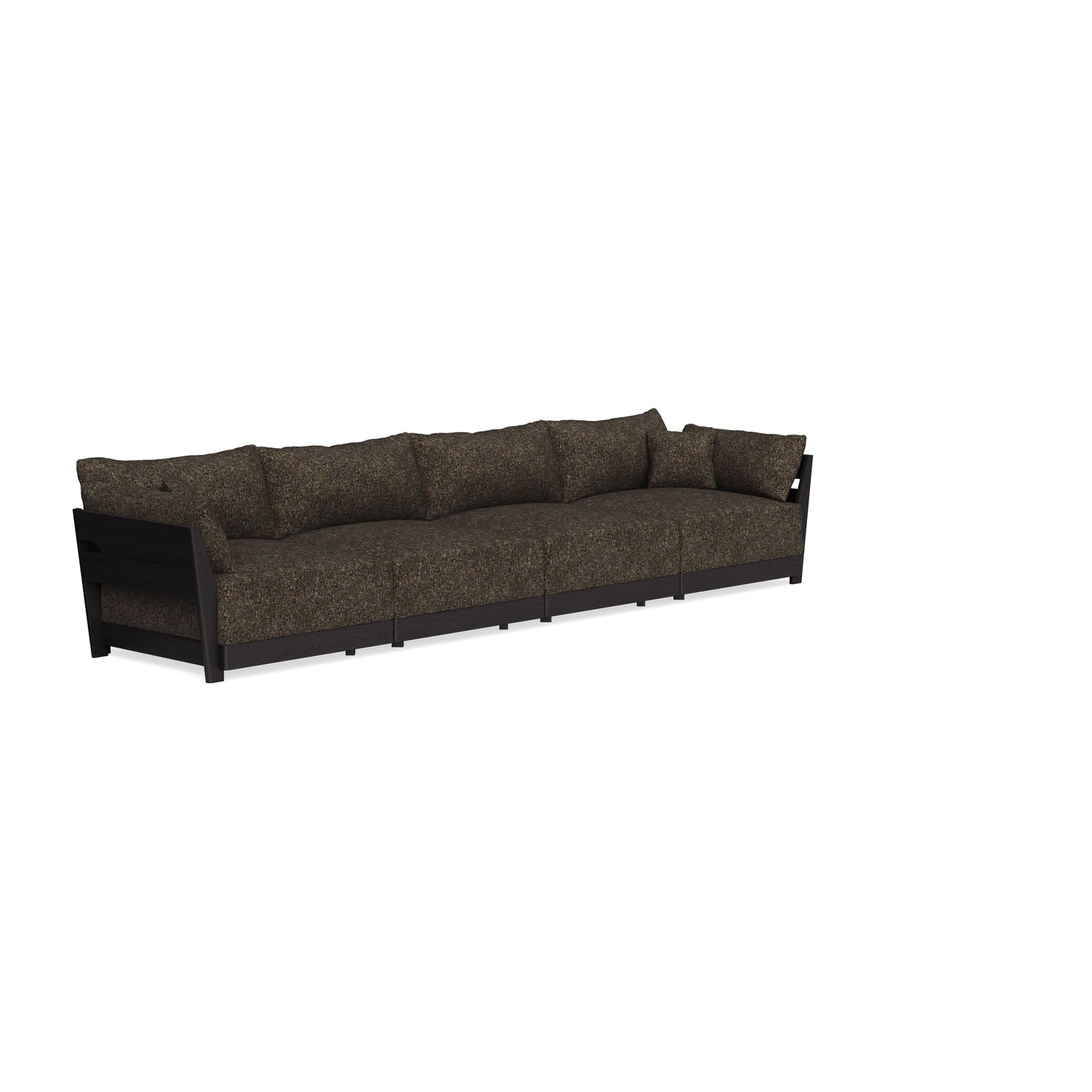 Modular Bondi Black 4-Seater Sofa in Phantom | Memory Foam Blend