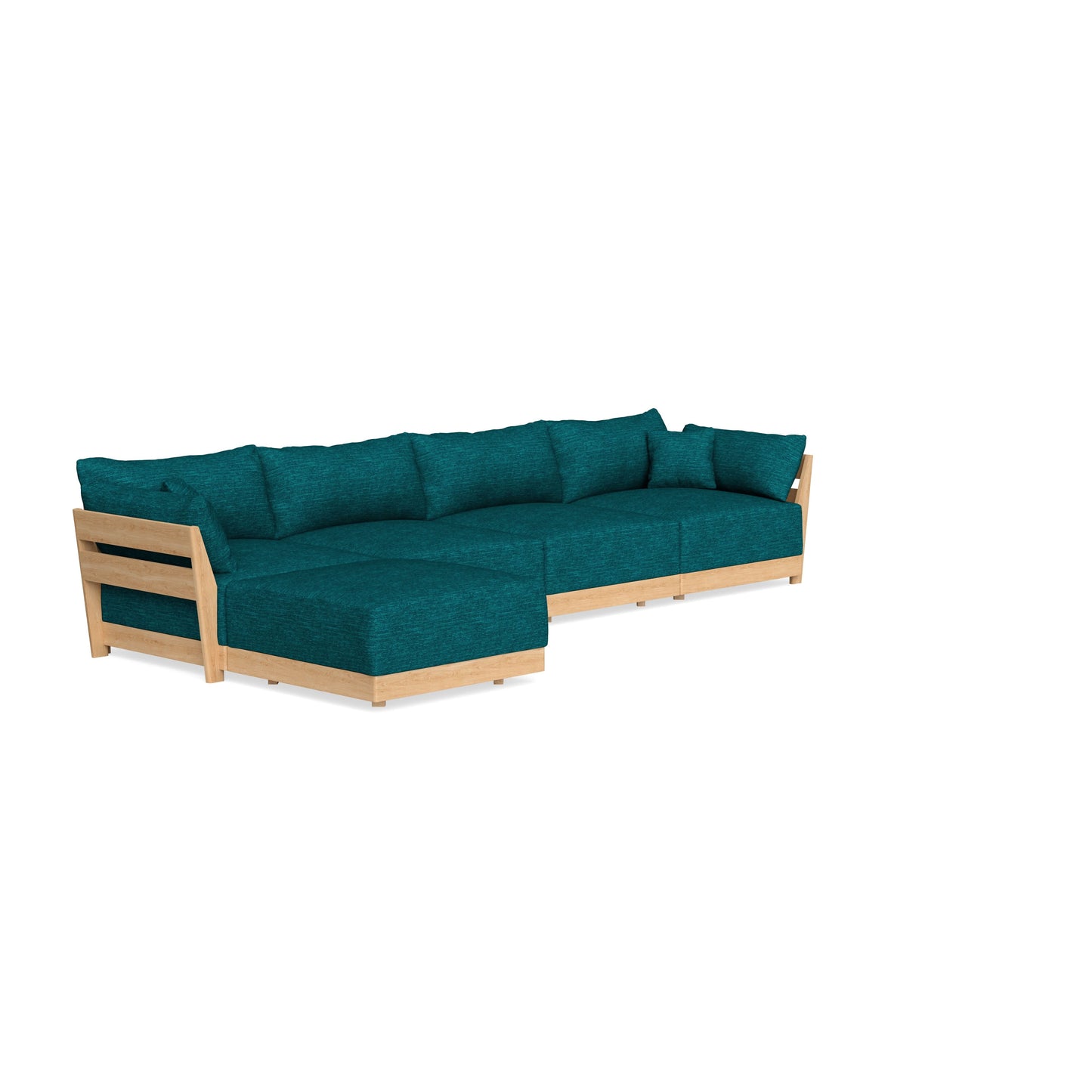 Slipcover Only - Modular Bondi 4-Seater Sectional in Marine Teal