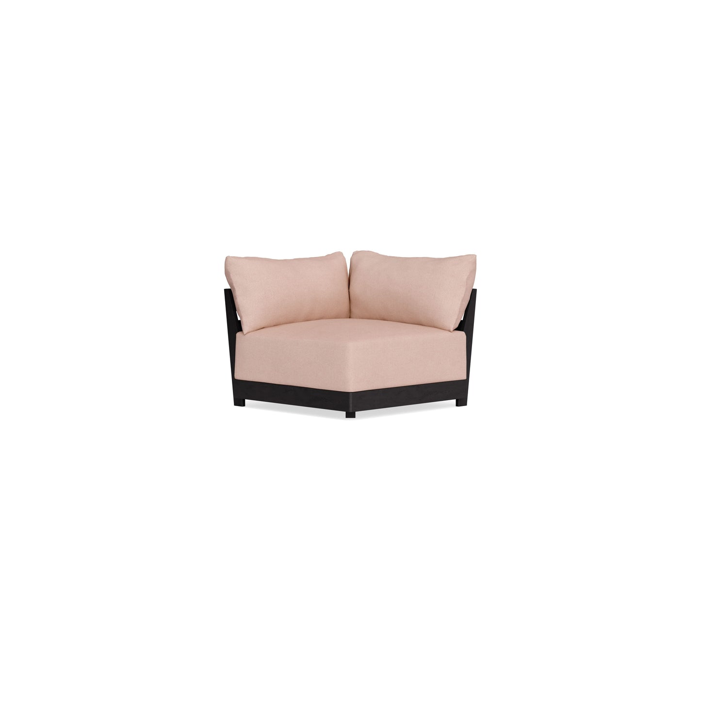 Modular Bondi Black Corner Chair in Rose Quartz | Memory Foam Blend