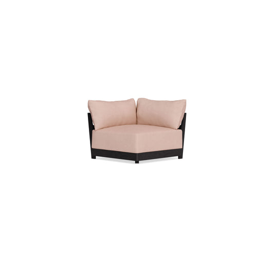 Modular Bondi Black Corner Chair in Rose Quartz | Memory Foam Blend
