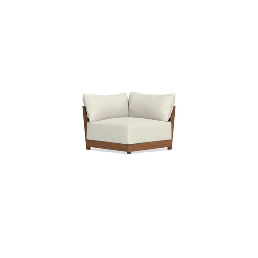 Modular Bondi Espresso Corner Chair in Eggshell | Memory Foam Blend