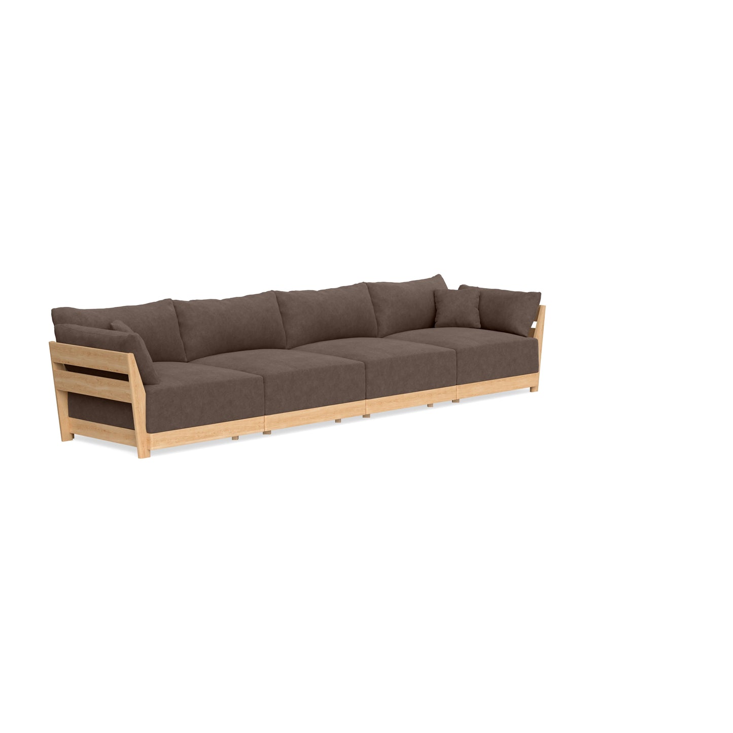 Modular Bondi Latte 4-Seater Sofa in Chocolate | Memory Foam Blend