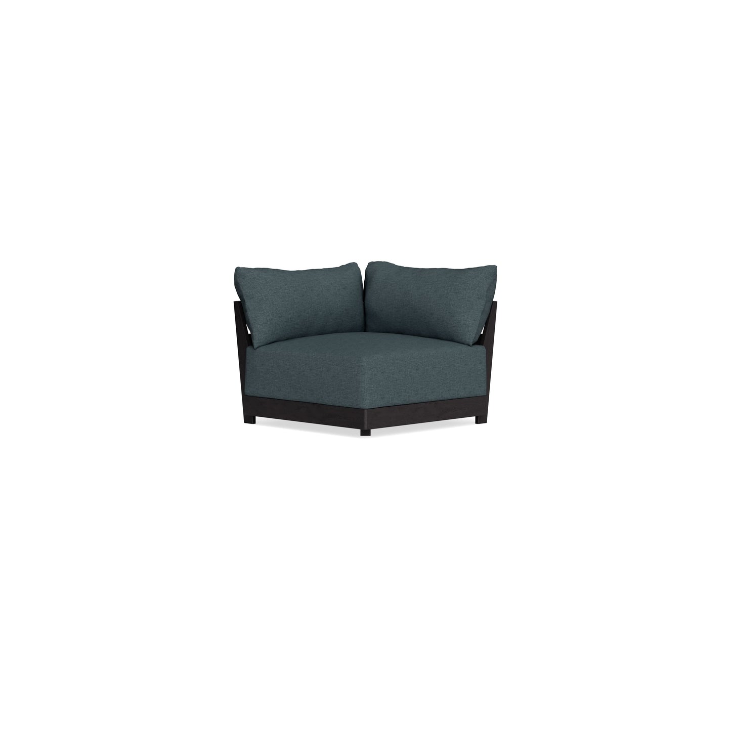 Modular Bondi Black Corner Chair in Ocean Gray | Memory Foam Blend