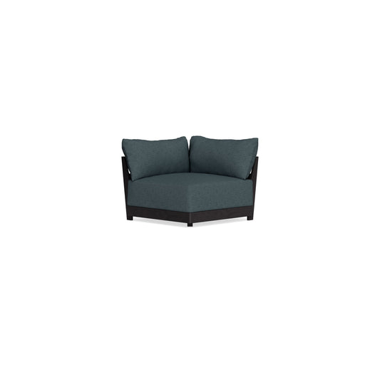Modular Bondi Black Corner Chair in Ocean Gray | Memory Foam Blend