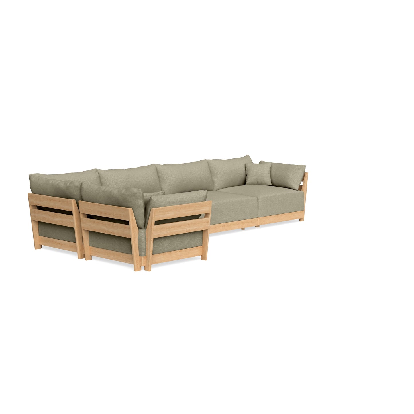 Modular Bondi Latte 5-Seater L-Sectional in Cappuccino | Classic Blend