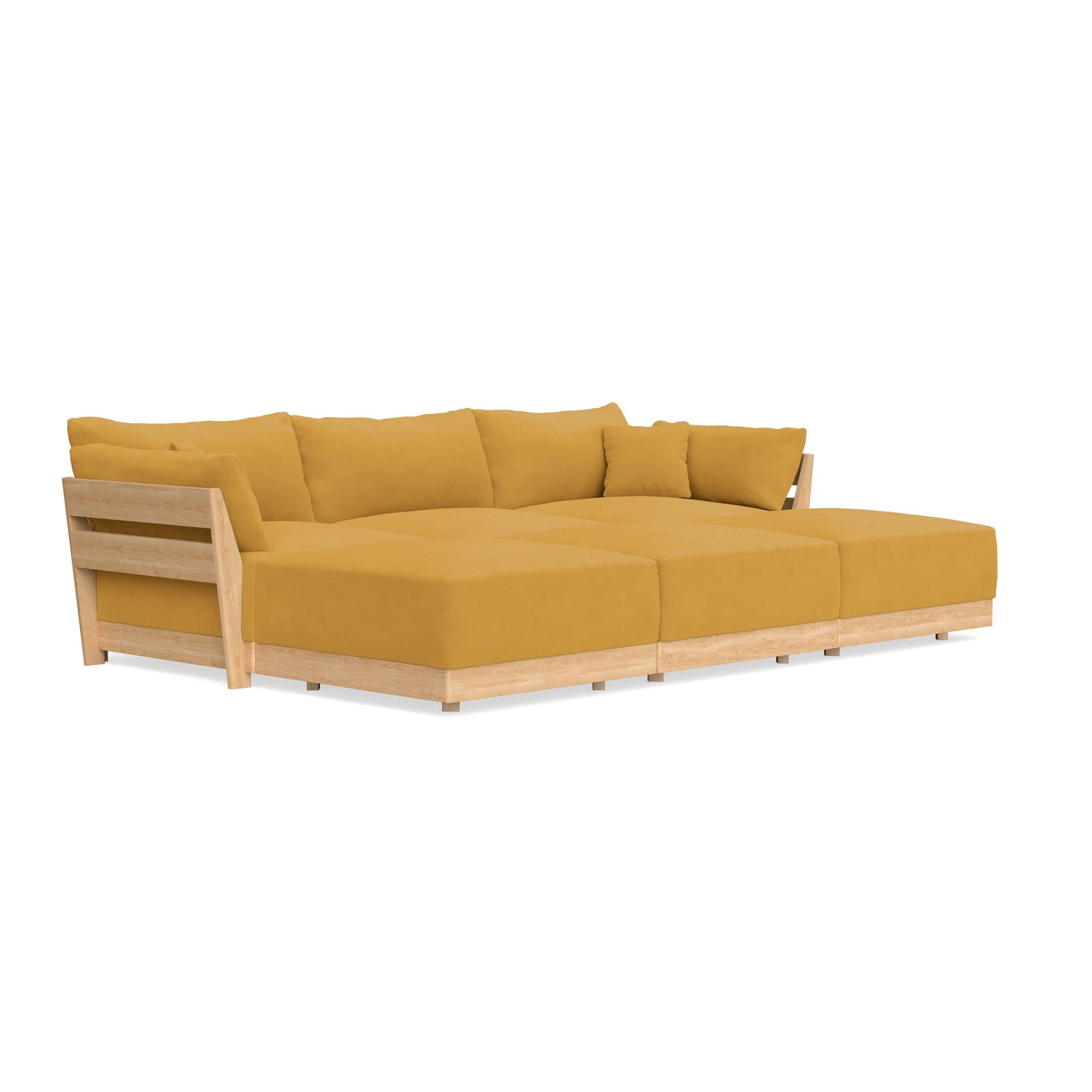 Slipcover Only - Modular Bondi 3-Seater Daybed Sofa Sectional in Honey