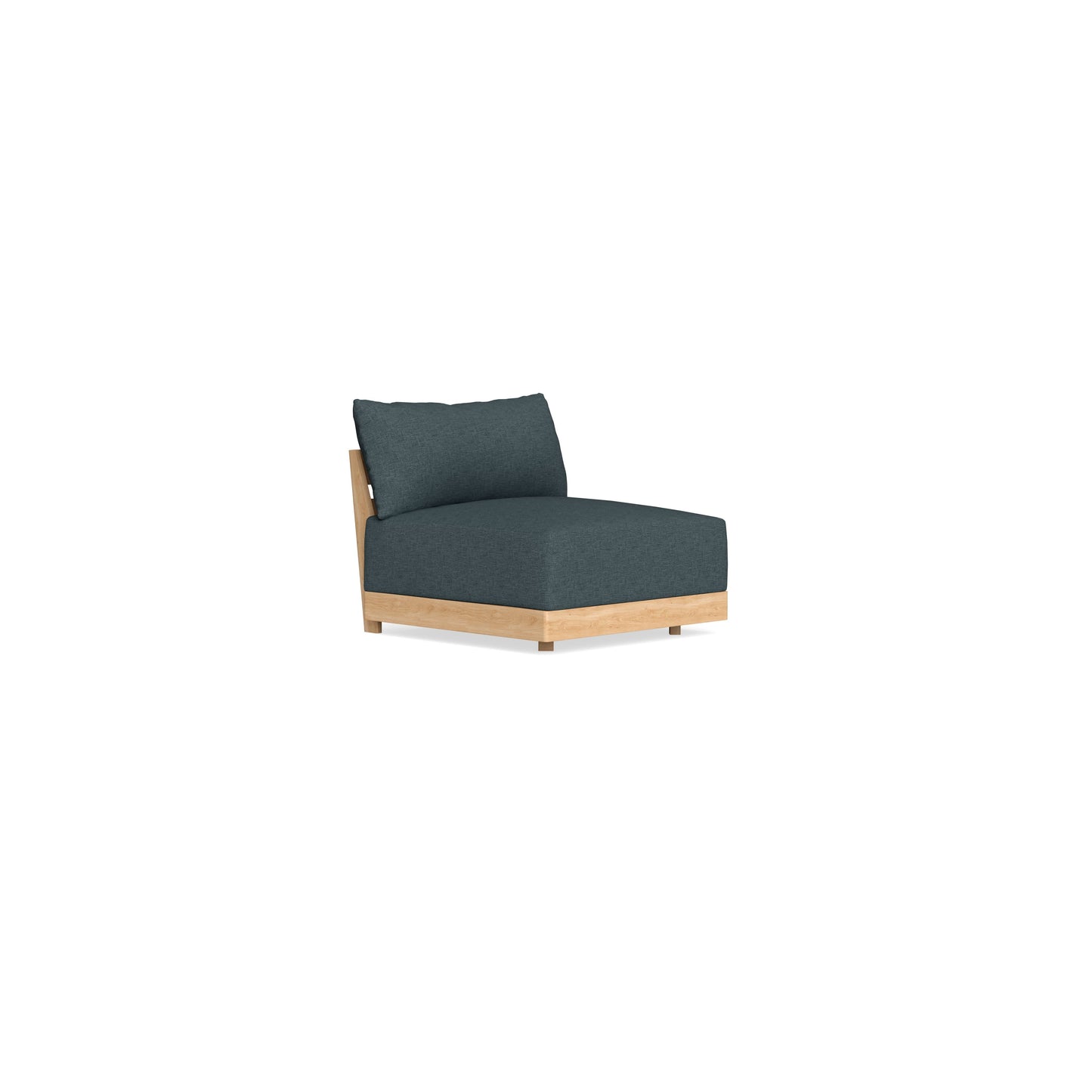 Modular Bondi Latte Armless Chair in Ocean Gray | Memory Foam Blend