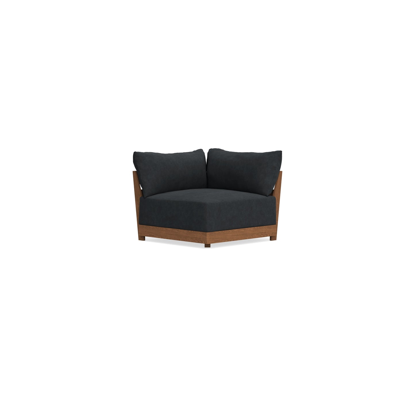 Modular Bondi Espresso Corner Chair in Coal | Memory Foam Blend