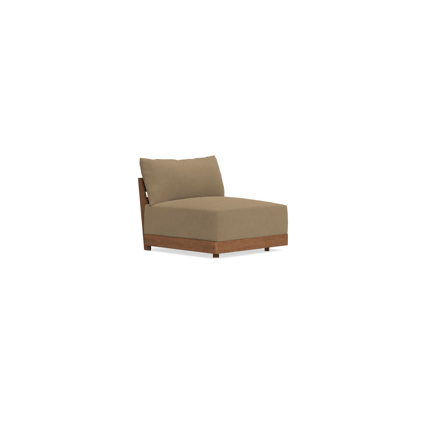 Modular Bondi Espresso Armless Chair in Macchiato | Memory Foam Blend