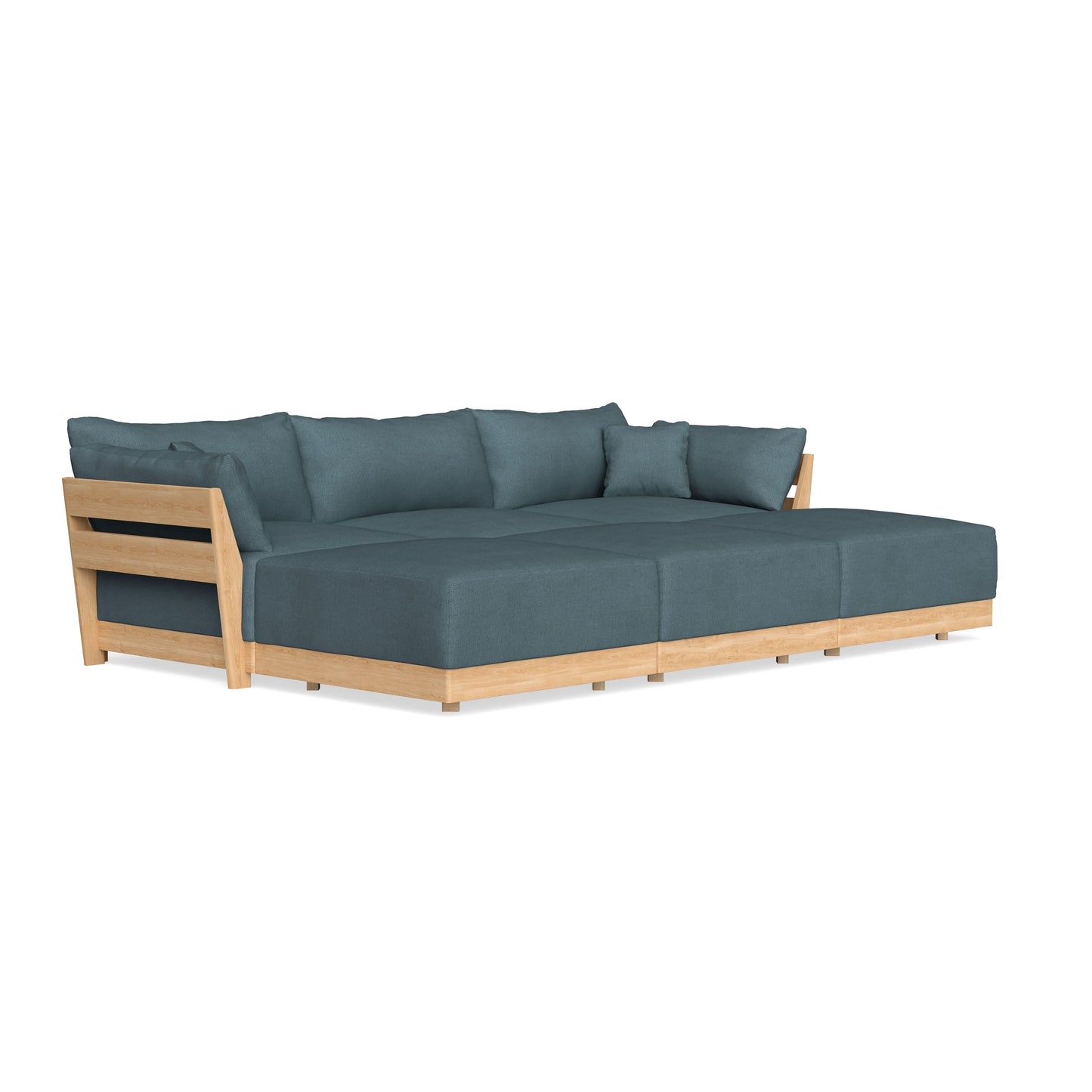 Slipcover Only - Modular Bondi 3-Seater Daybed Sofa Sectional in Slate Blue