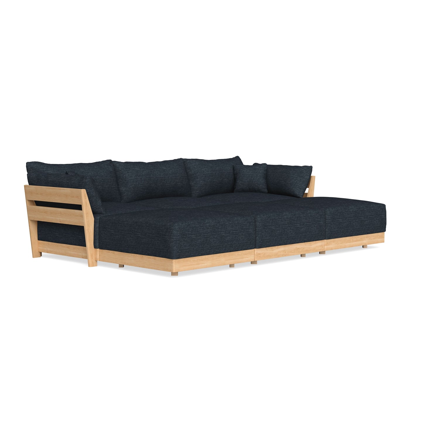 Slipcover Only - Modular Bondi 3-Seater Daybed Sofa Sectional in Baltic Blue