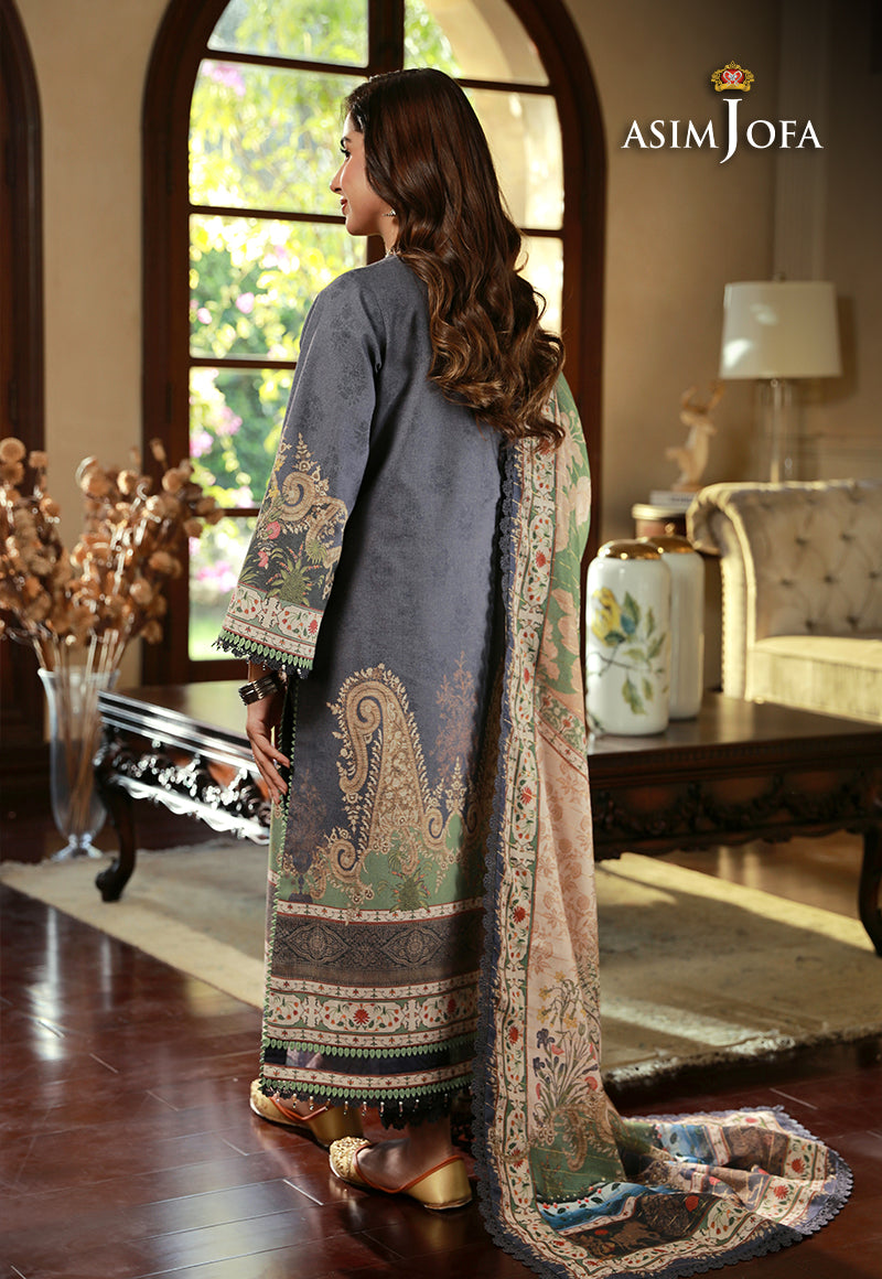 AJAWP-06 STITCHED EMBROIDERED KARANDI 3 PCS