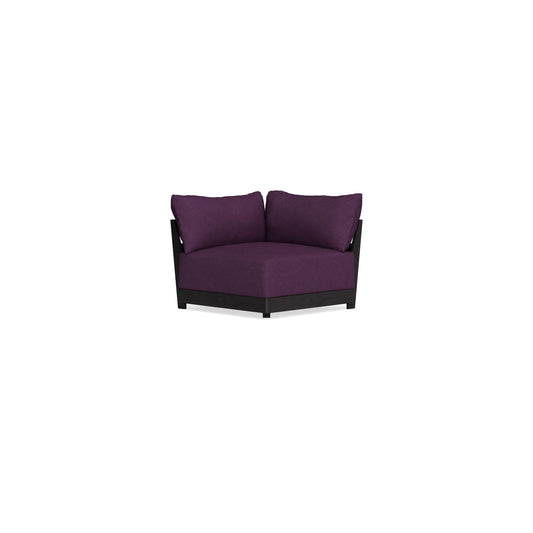Modular Bondi Black Corner Chair in Aubergine | Memory Foam Blend