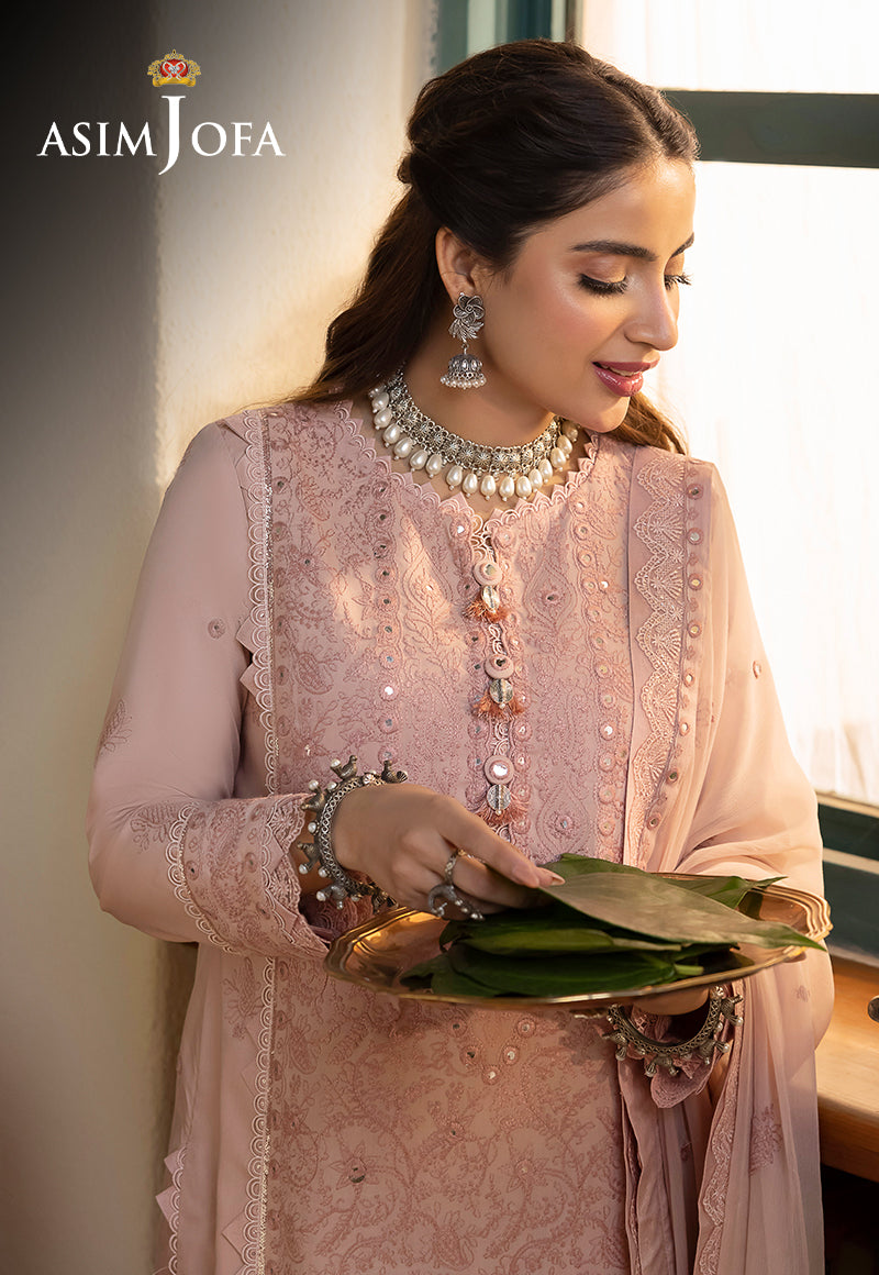 AJSW-07 EMBROIDERED LAWN SILK 3 PCS