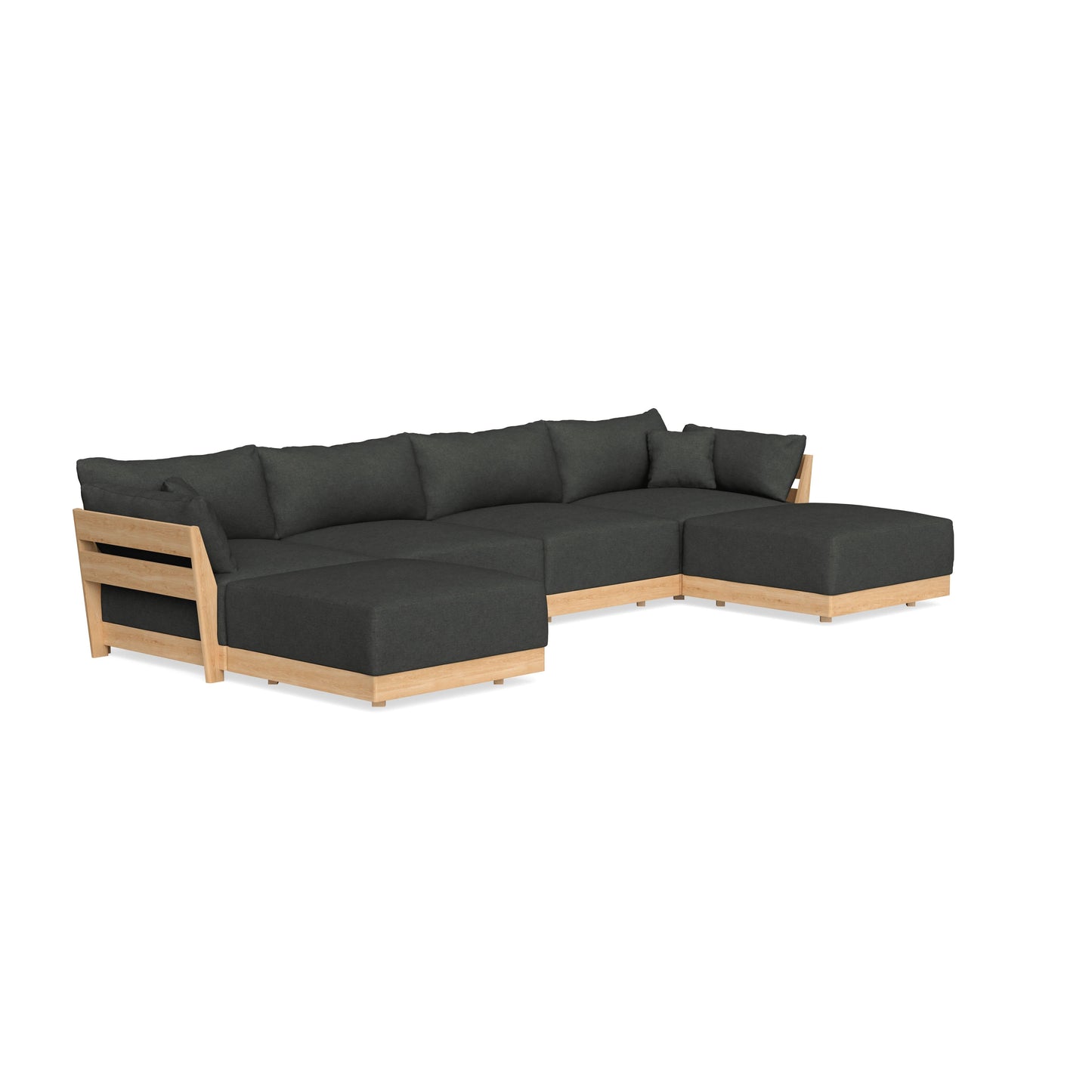 Slipcover Only - Modular Bondi 4-Seater U-Sectional in Raven Gray