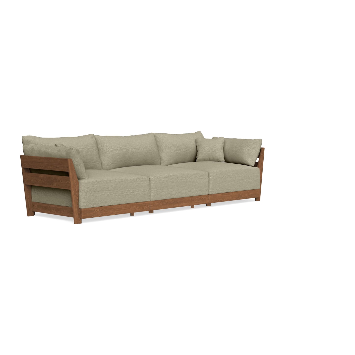 Modular Bondi Espresso 3-Seater Sofa in Cappuccino | Memory Foam Blend