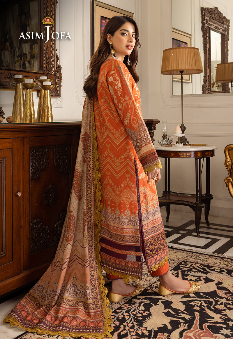 AJIWP-12 STITCHED EMBROIDERED KHADDAR 3 PCS