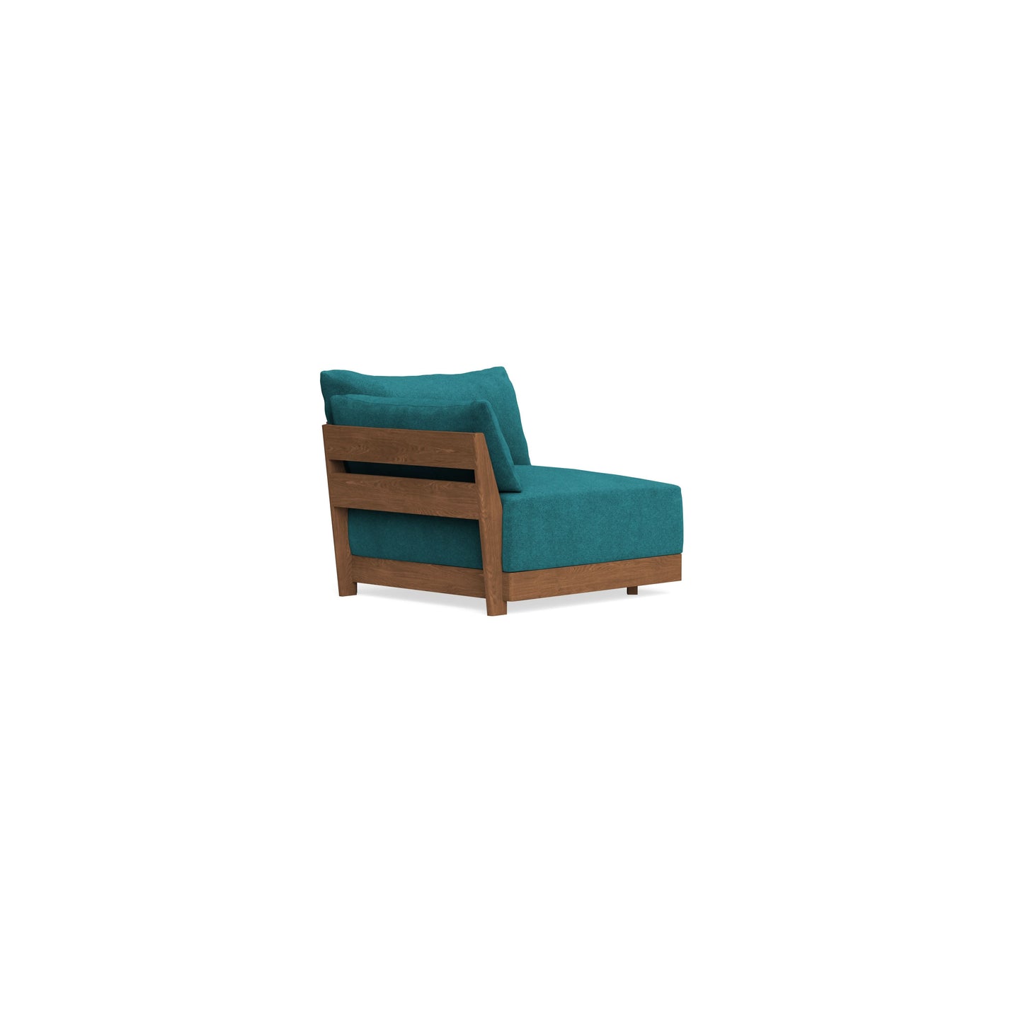 Modular Bondi Espresso End Chair in Ocean | Memory Foam Blend