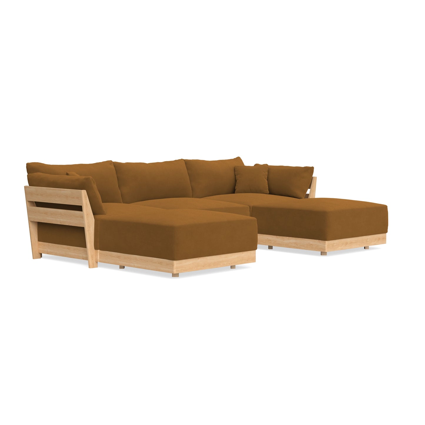 Slipcover Only - Modular Bondi 3-Seater U-Sectional in Cognac