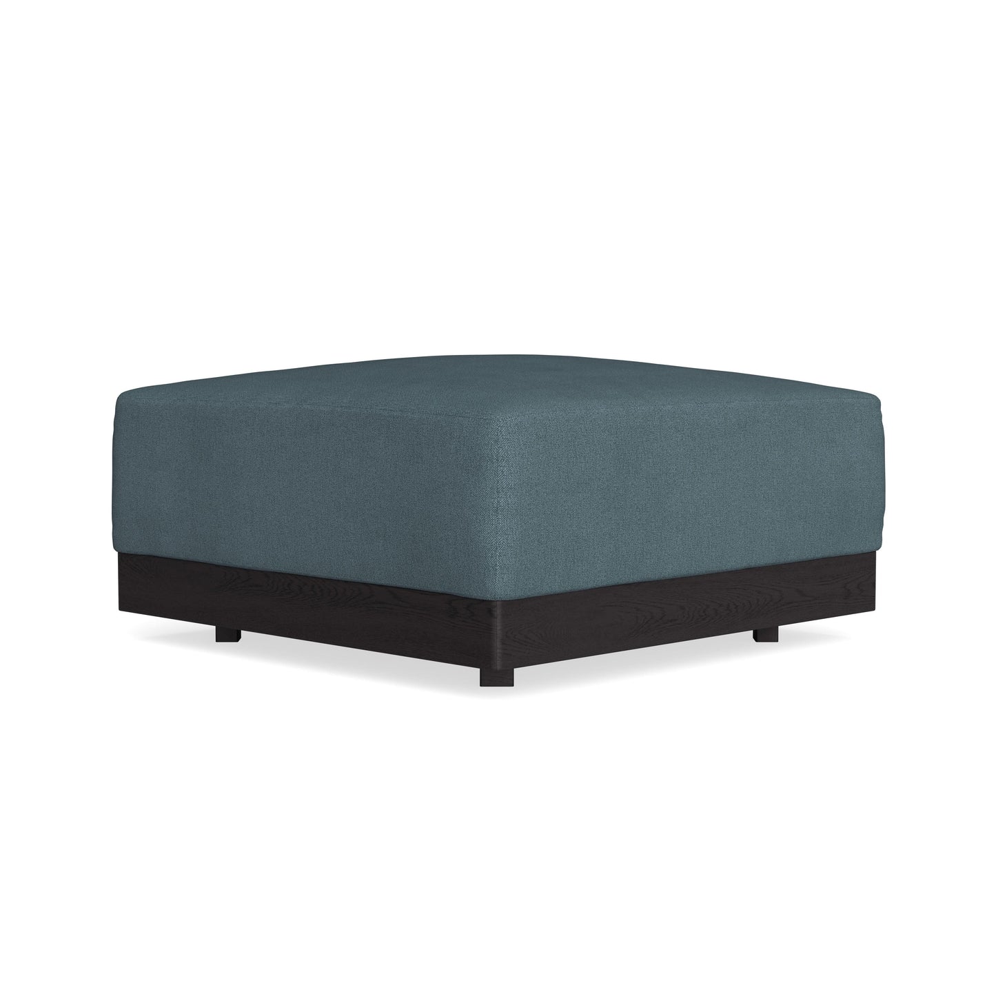 Modular Bondi Black Ottoman in Slate Blue | Classic Blend