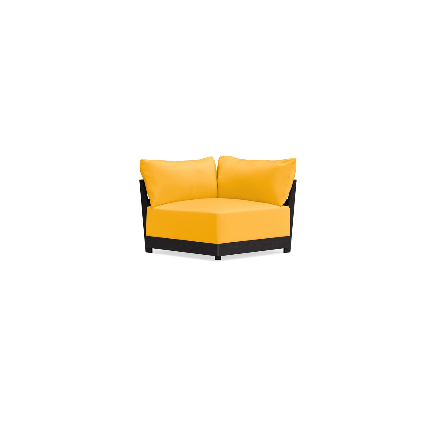 Modular Bondi Black Corner Chair in Marigold | Memory Foam Blend