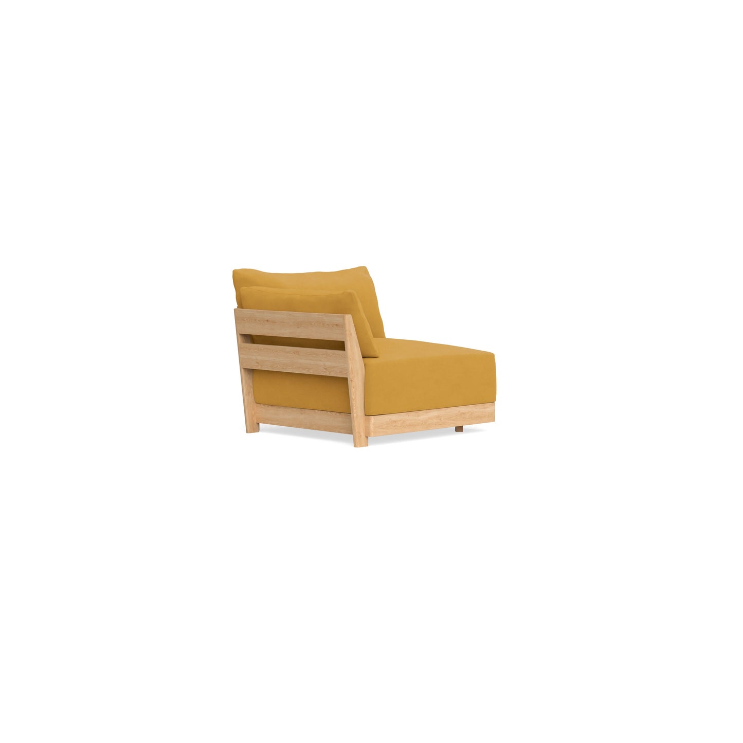 Modular Bondi Latte End Chair in Honey | Memory Foam Blend