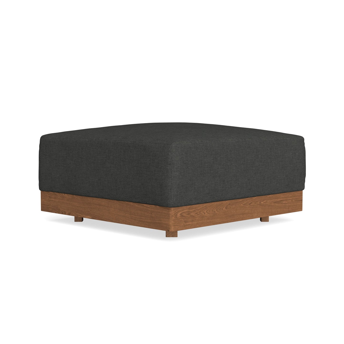 Modular Bondi Espresso Ottoman in Raven Gray | Memory Foam Blend