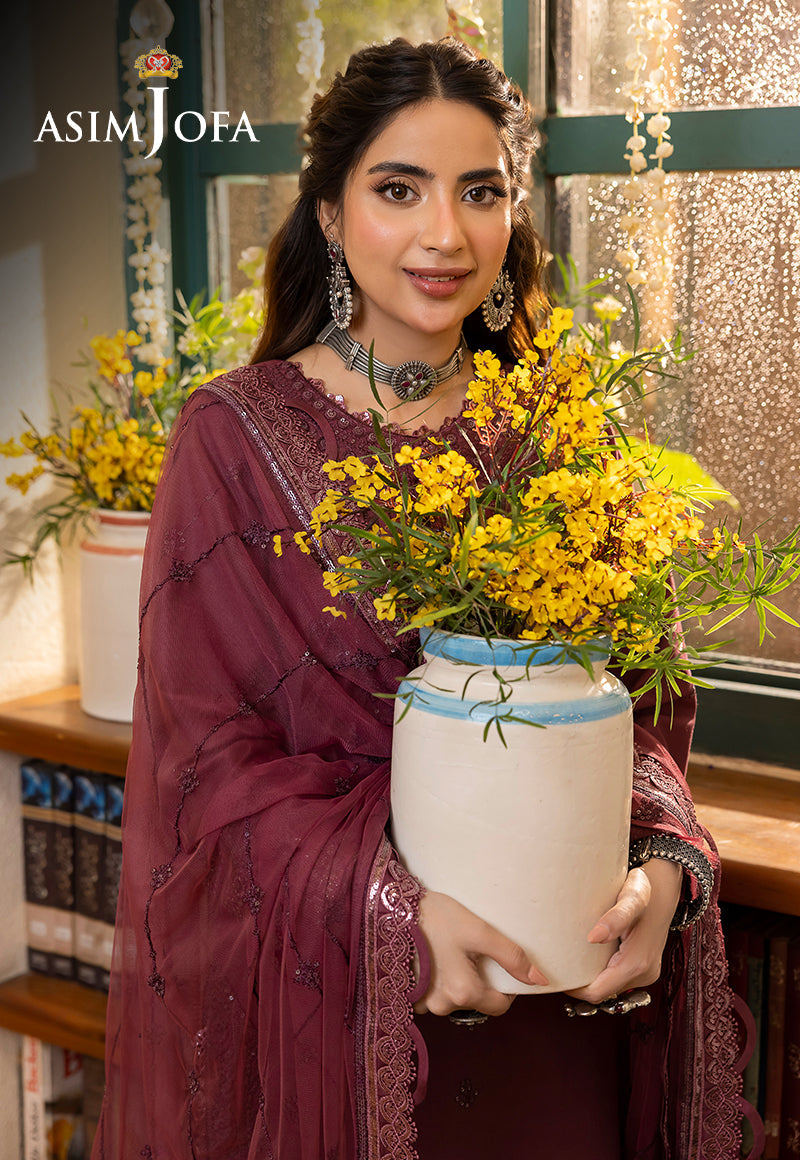 AJSW-10 EMBROIDERED LAWN SILK 3 PCS