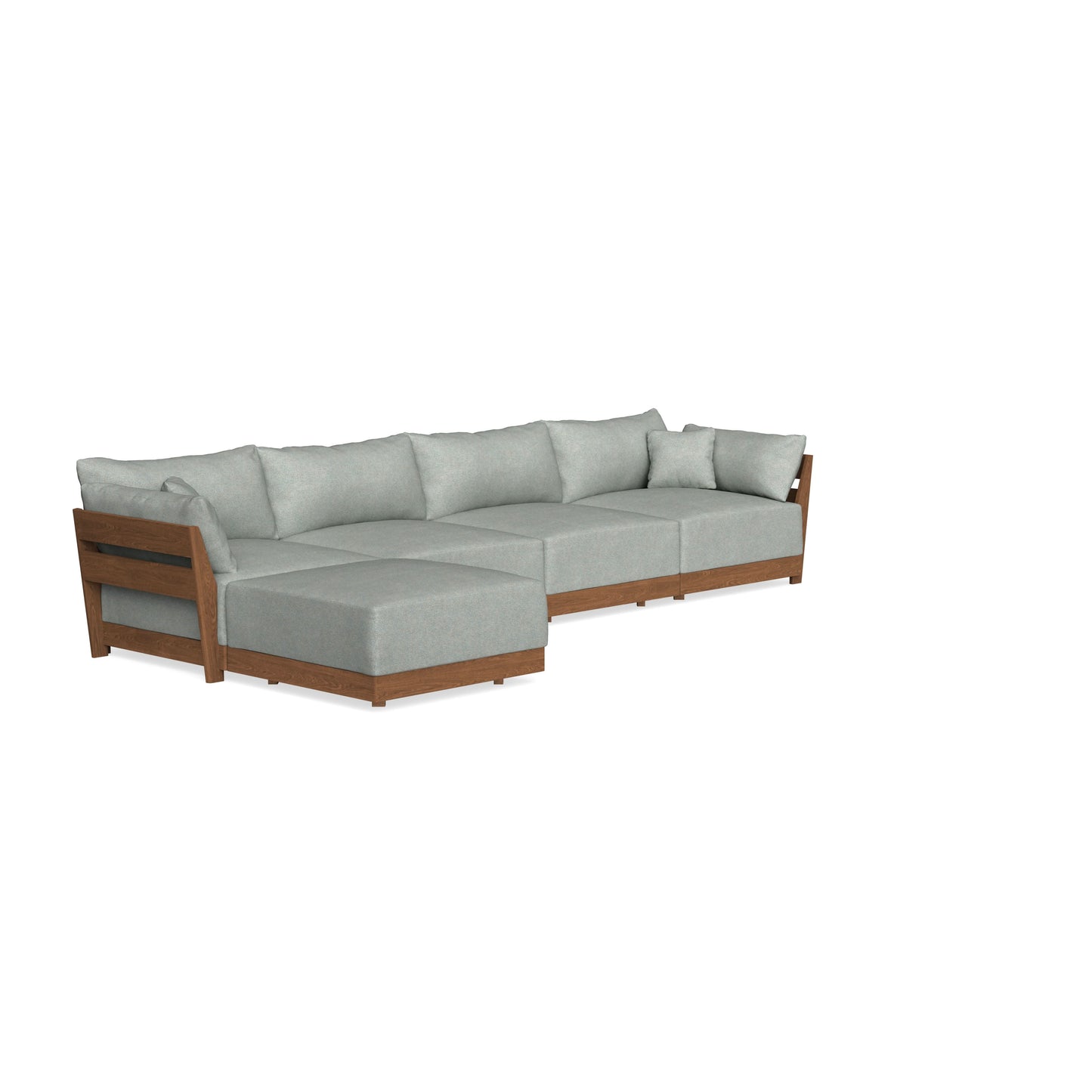 Modular Bondi Espresso 4-Seater Sectional in Spa | Memory Foam Blend