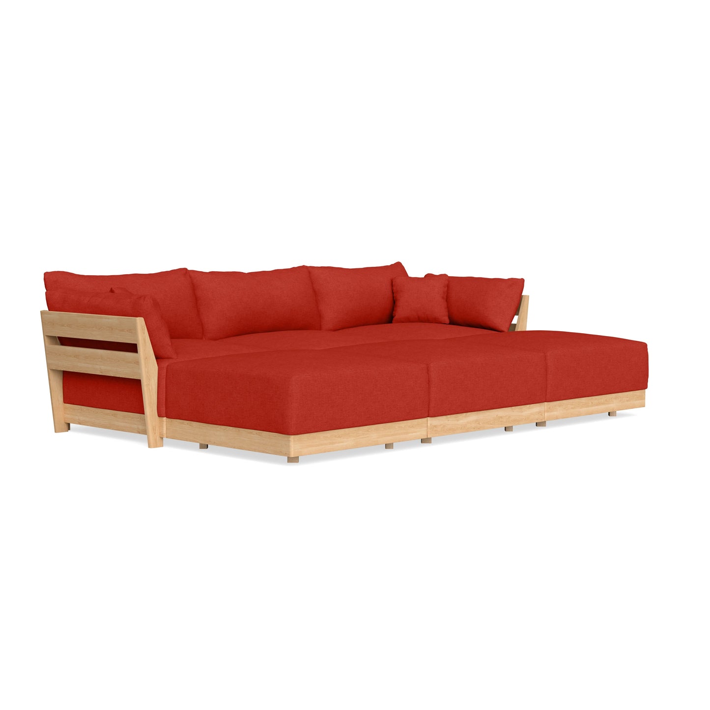 Slipcover Only - Modular Bondi 3-Seater Daybed Sofa Sectional in Cayenne