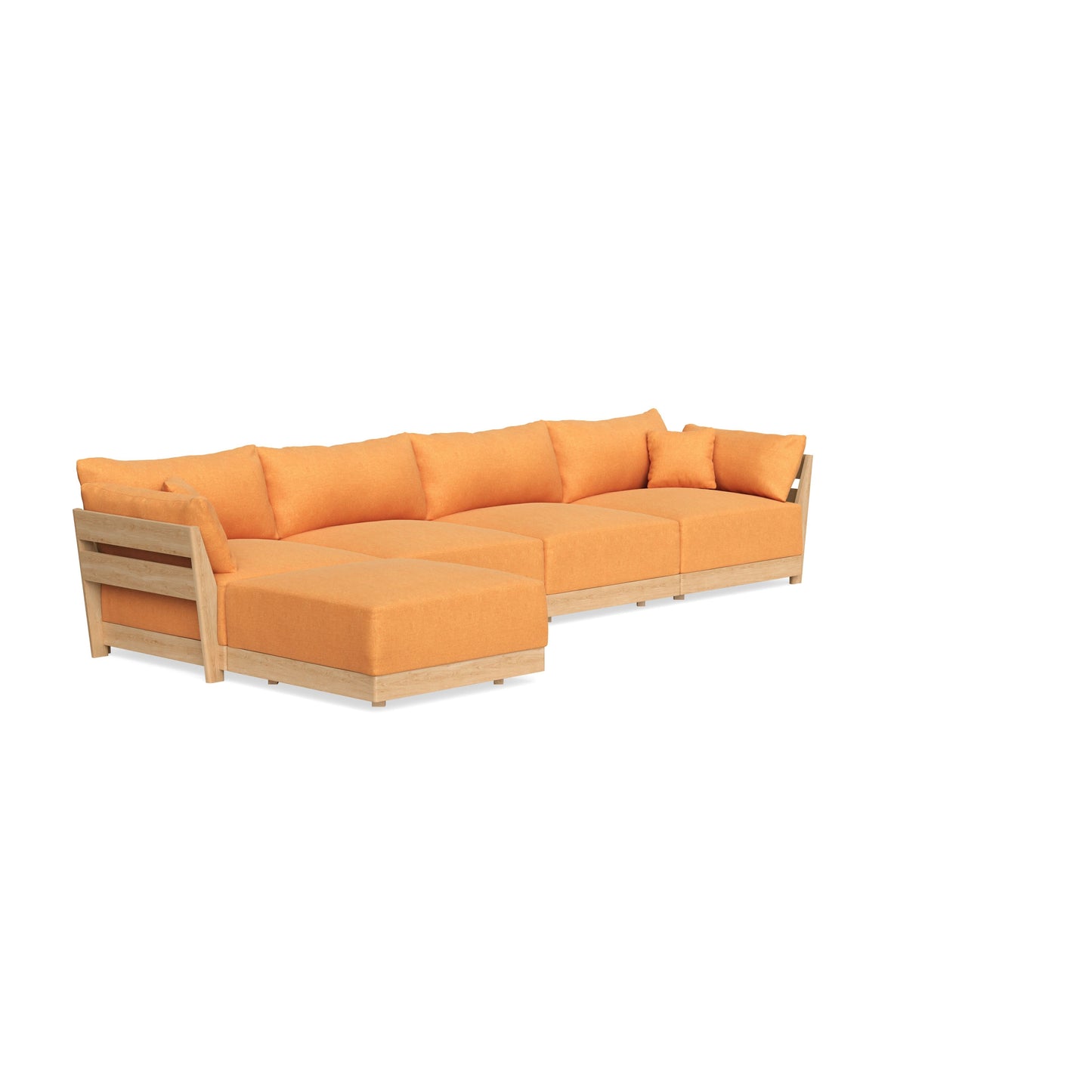 Slipcover Only - Modular Bondi 4-Seater Sectional in Tangerine