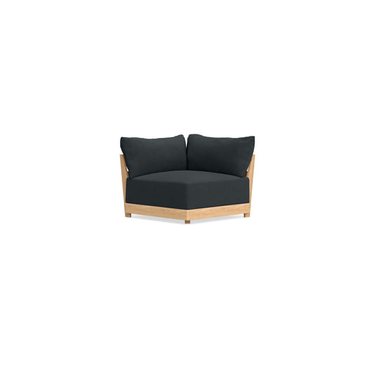 Modular Bondi Latte Corner Chair in Obsidian | Memory Foam Blend