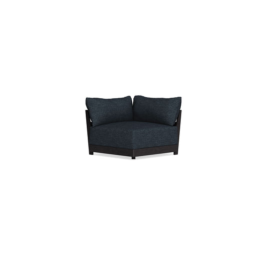Modular Bondi Black Corner Chair in Baltic Blue | Memory Foam Blend
