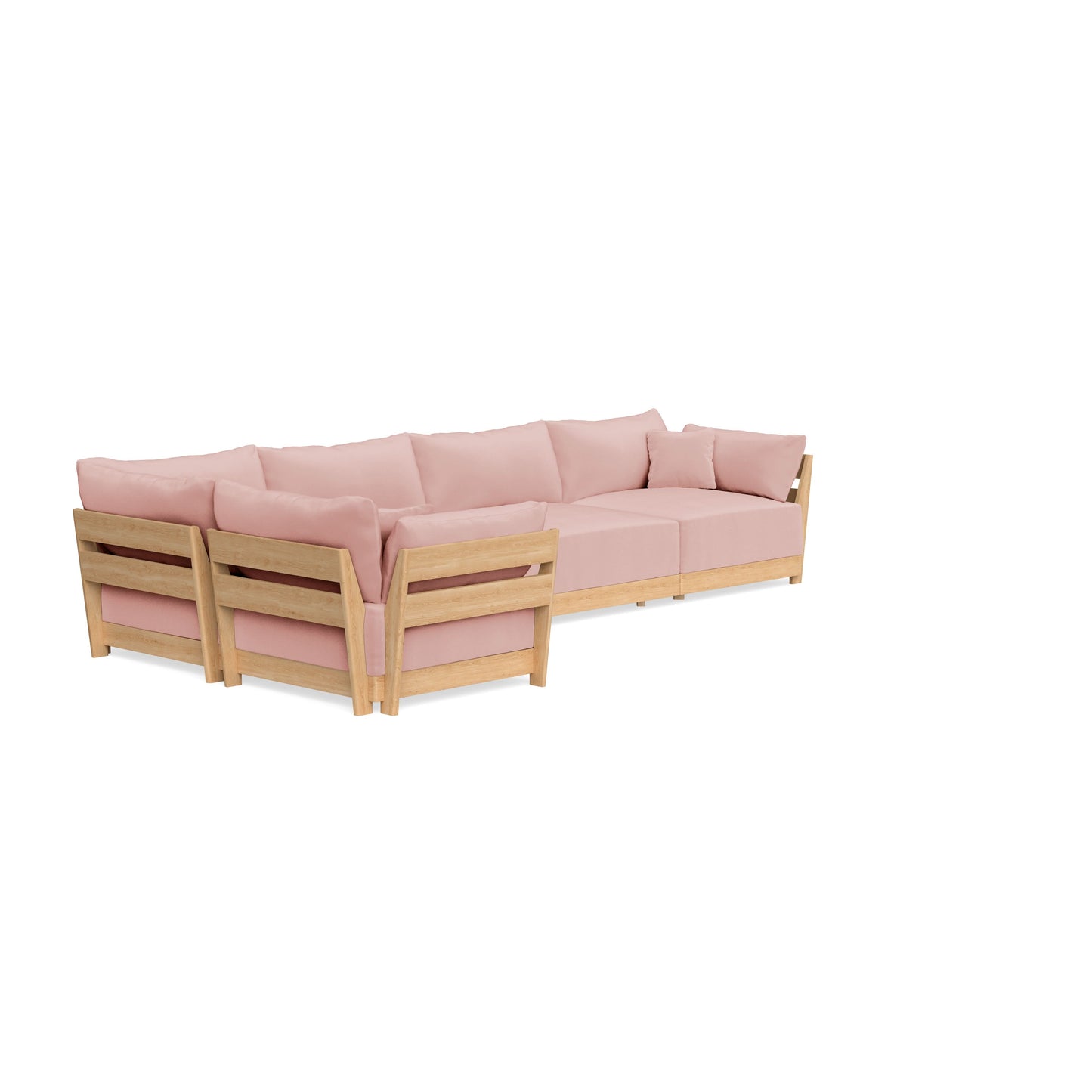 Slipcover Only - Modular Bondi 5-Seater L-Sectional in Powder Pink