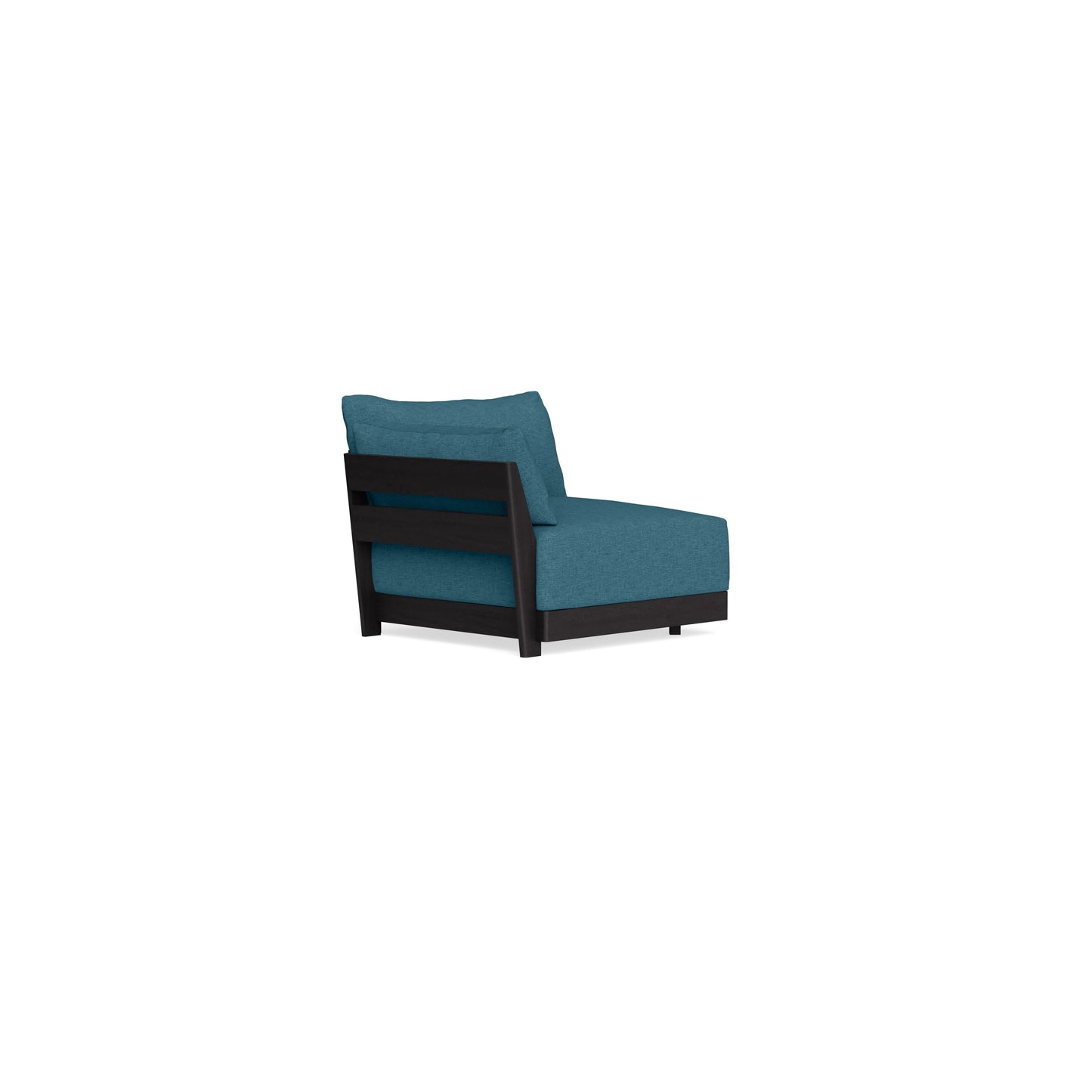 Modular Bondi Black End Chair in Aegean Blue | Memory Foam Blend