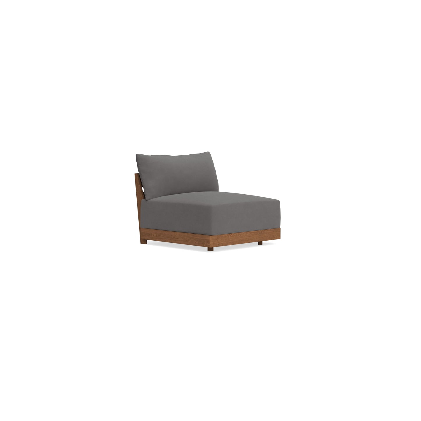 Modular Bondi Espresso Armless Chair in Burnt Ember | Memory Foam Blend