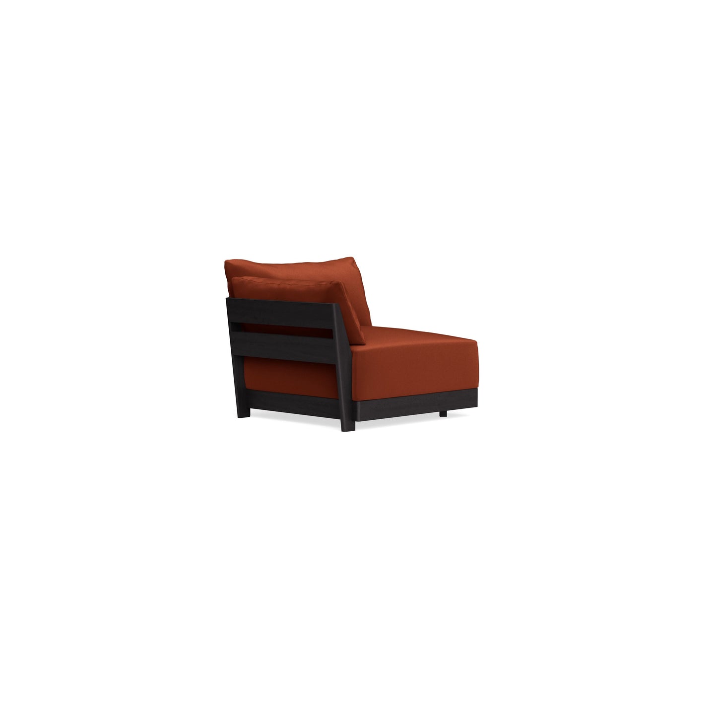 Modular Bondi Black End Chair in Rust | Memory Foam Blend
