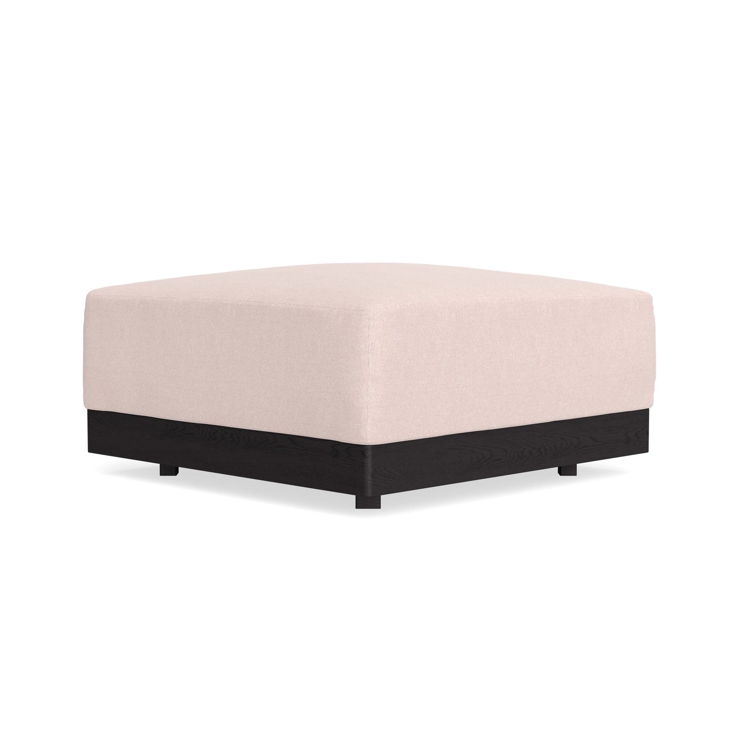 Modular Bondi Black Ottoman in Peony | Memory Foam Blend