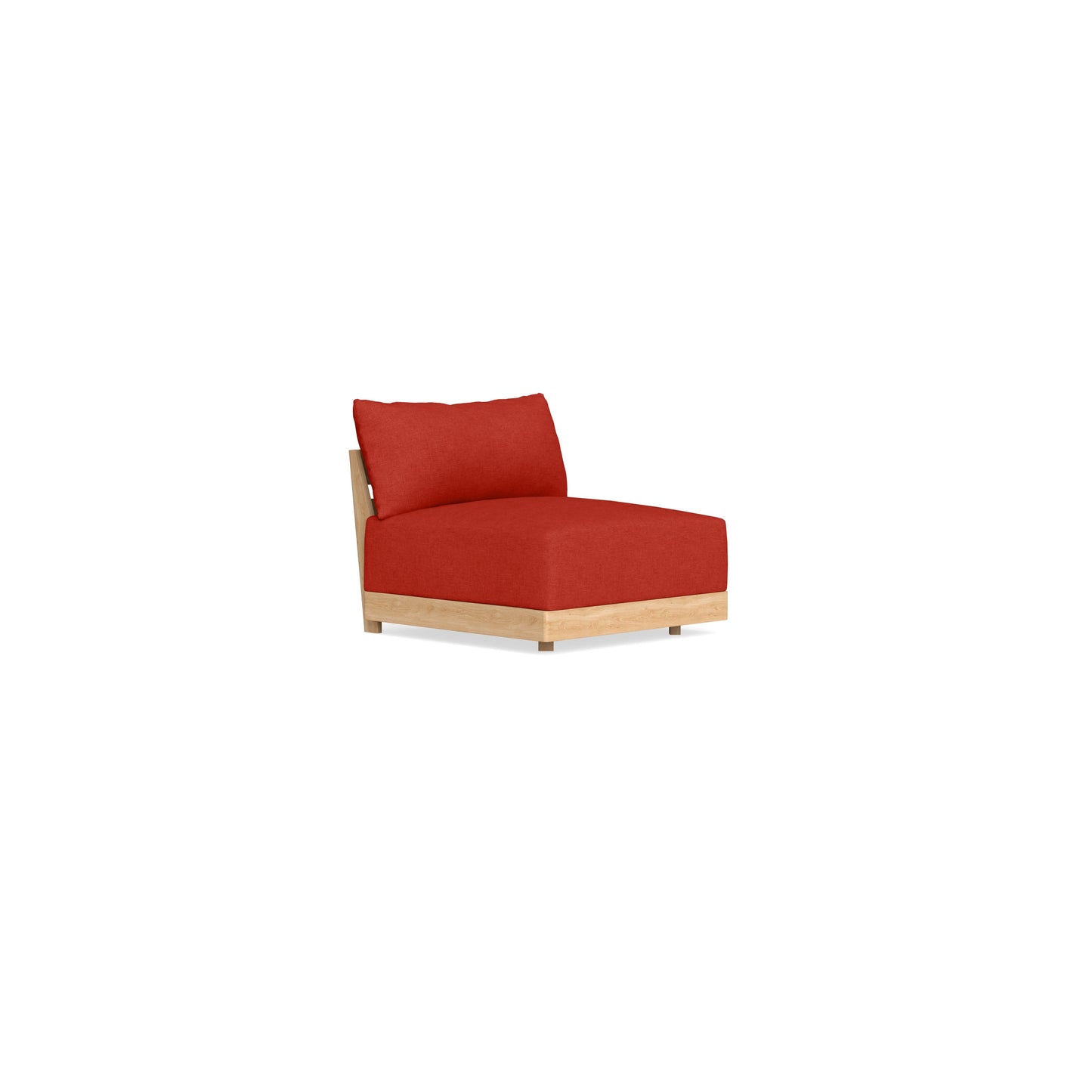 Modular Bondi Latte Armless Chair in Cayenne | Memory Foam Blend
