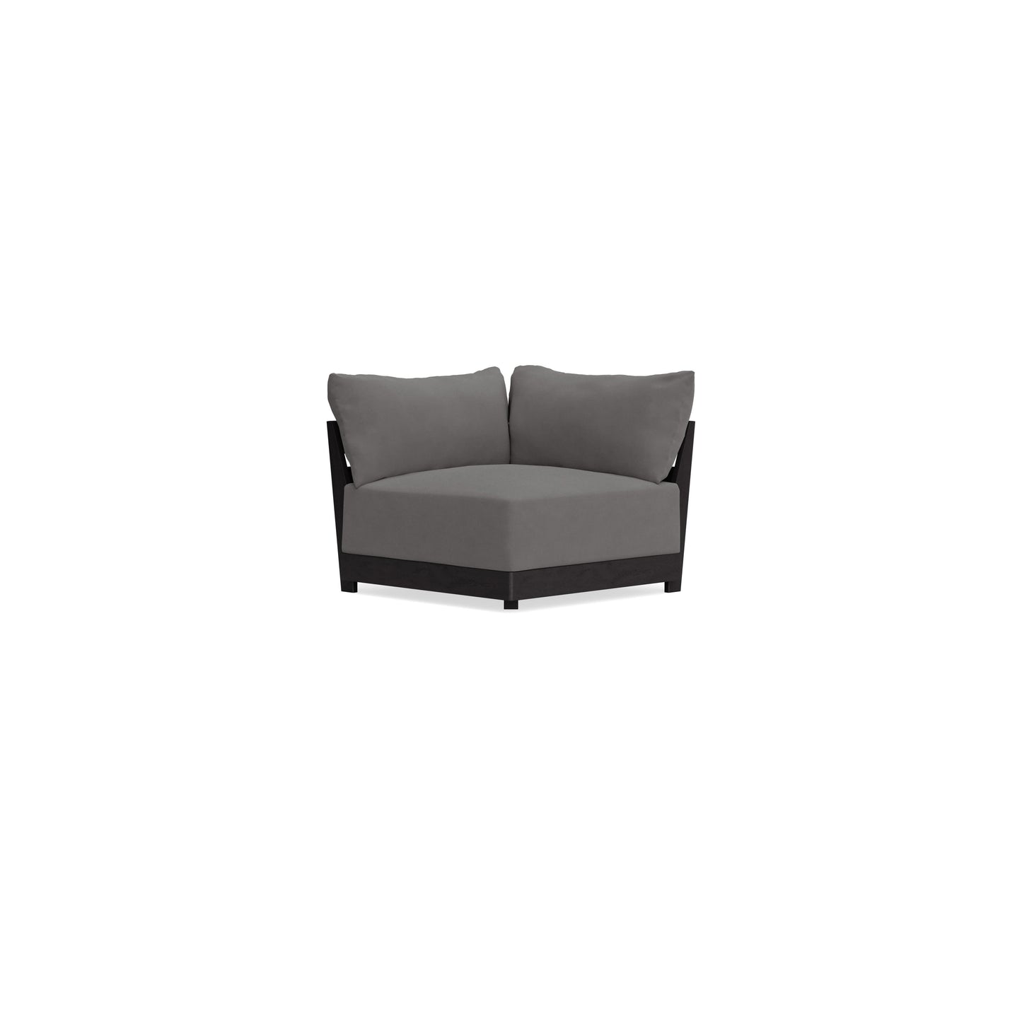 Modular Bondi Black Corner Chair in Burnt Ember | Memory Foam Blend