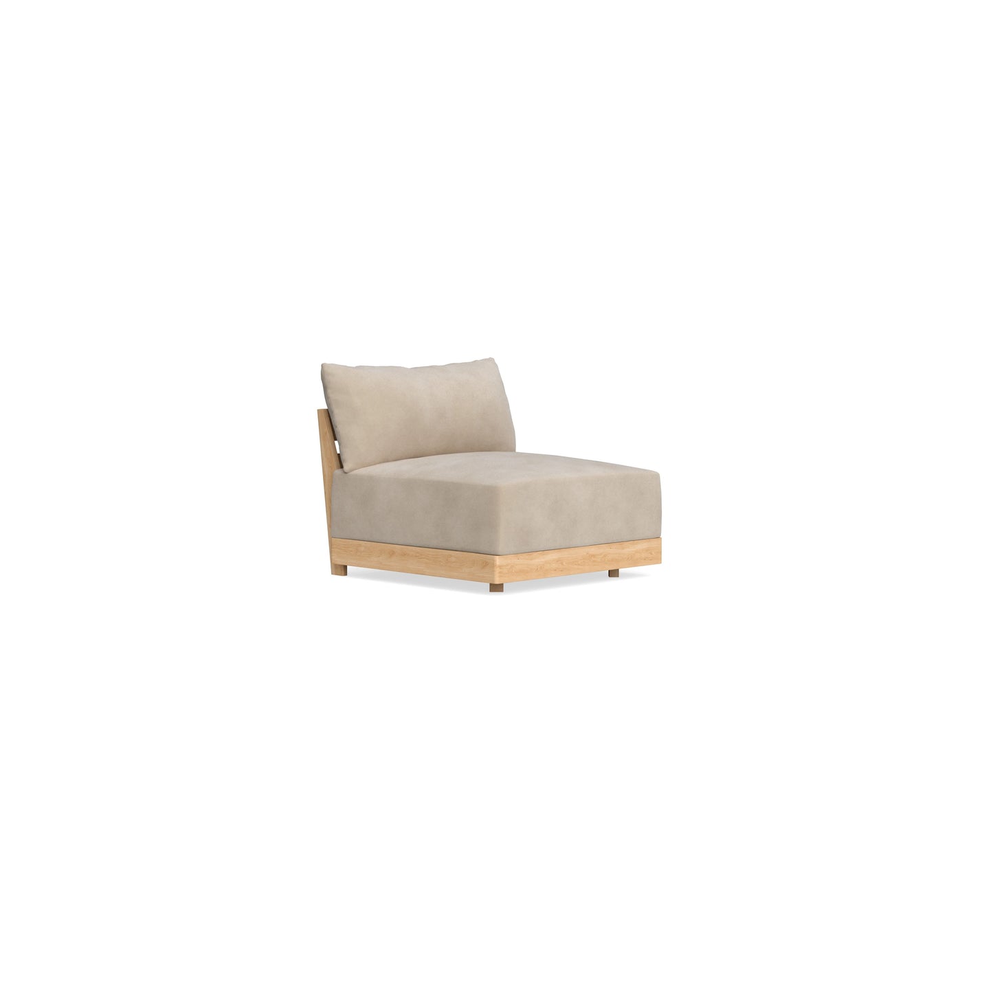 Modular Bondi Latte Armless Chair in Oyster | Memory Foam Blend