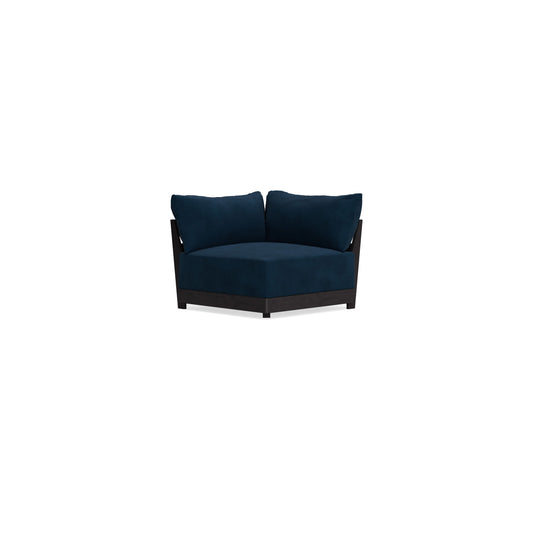 Modular Bondi Black Corner Chair in Royal Blue | Memory Foam Blend