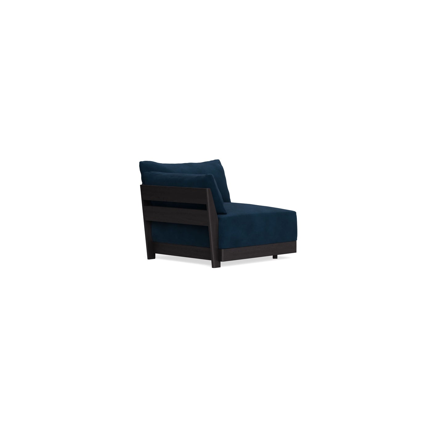 Modular Bondi Black End Chair in Royal Blue | Memory Foam Blend